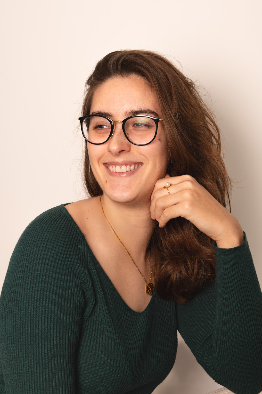 Portrait lumineux de la photographe